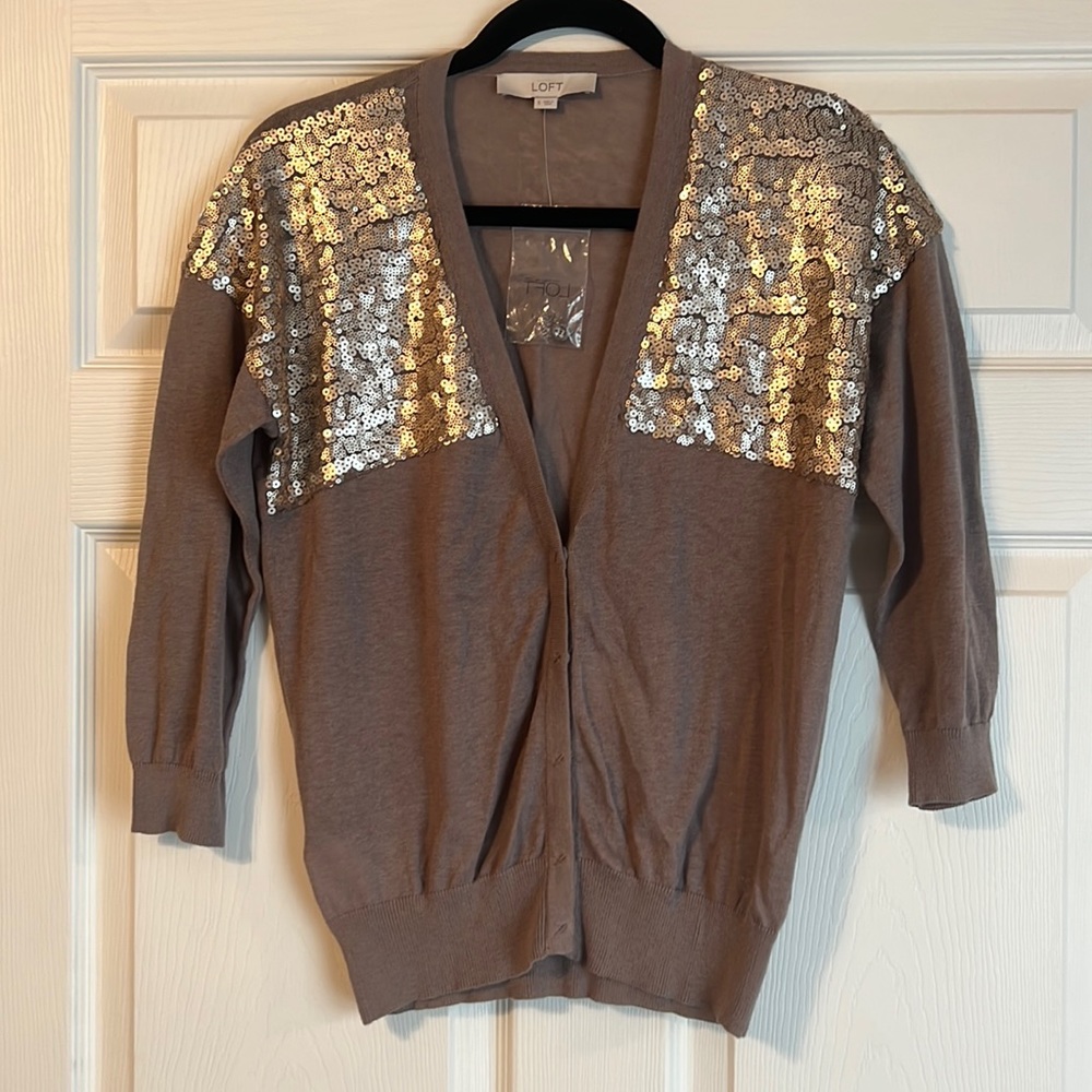 Brown sparkle cardigan